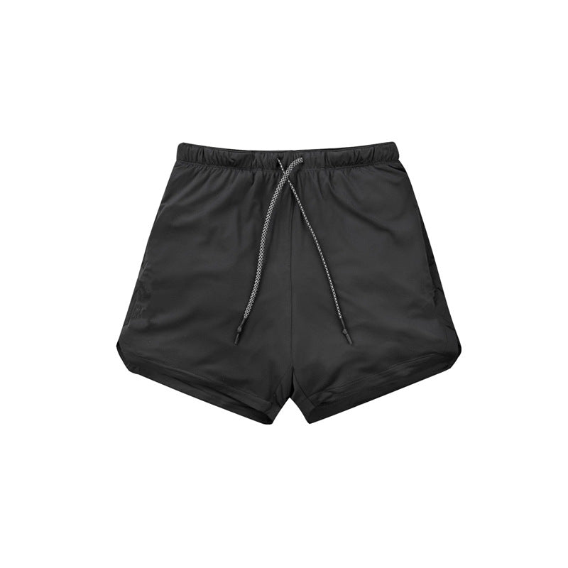 GrootWear Fitness solid color elastic waistband shorts