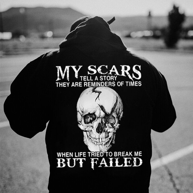 GrootWear My Scars Tell A Story They Are Reminders Of Times Casual Hoodie