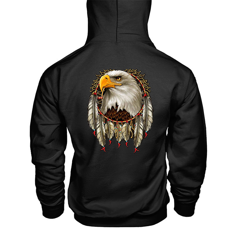 GrootWear Fashion Eagle Feather Casual Printed Men's Hoodie
