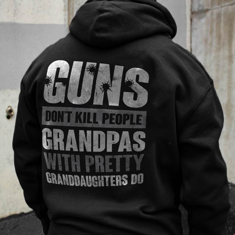 GrootWear Guns Don't Kill People Printed Men's Hoodie