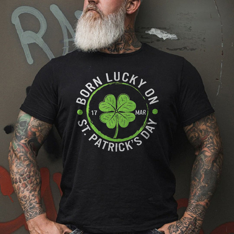 GrootWear Born Lucky On St. Patrick's Day T-shirt