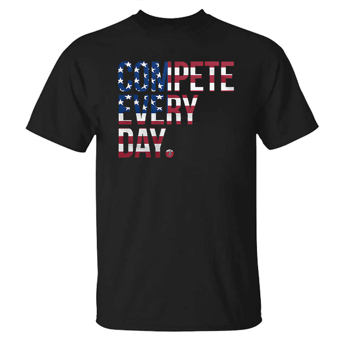 GrootWear Compete Every Day American Flag Printed T-shirt