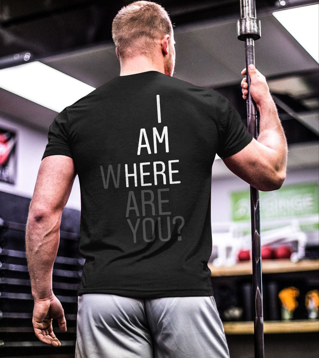 GrootWear I Am Here Where Are You? Printed T-shirt