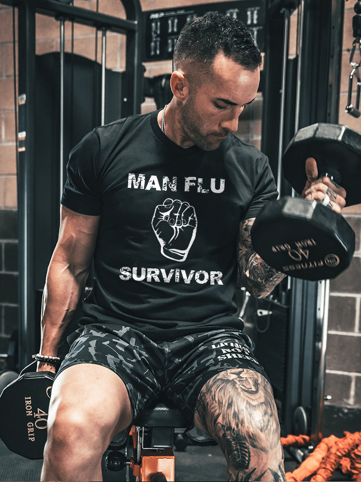 GrootWear Man Flu Survivor Printed Men's T-shirt