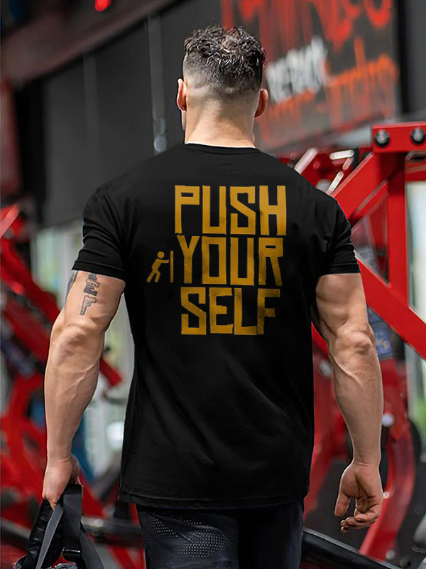 GrootWear Push Yourself Printed Men's T-shirt