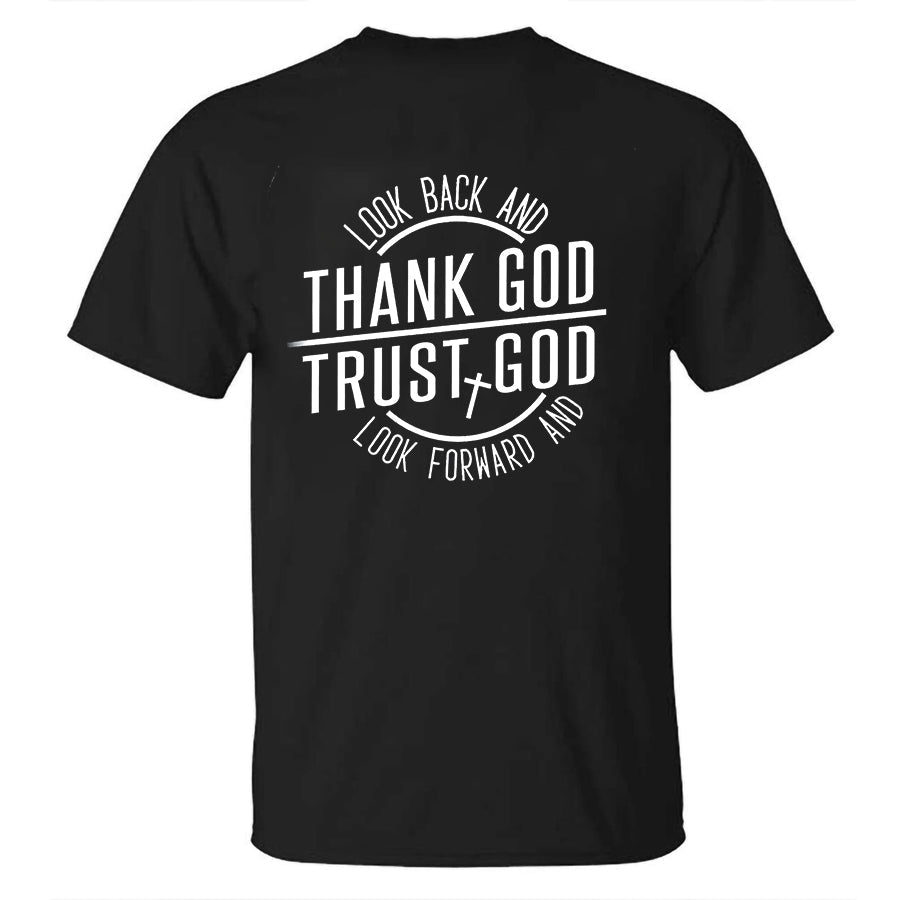 GrootWear Look Back And Thank God Trust God Printed Men's T-shirt