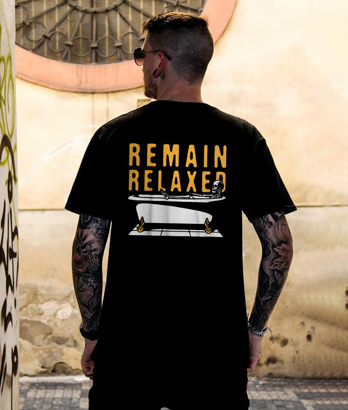 GrootWear Remain Relaxed Printed Bath Skeleton T-shirt